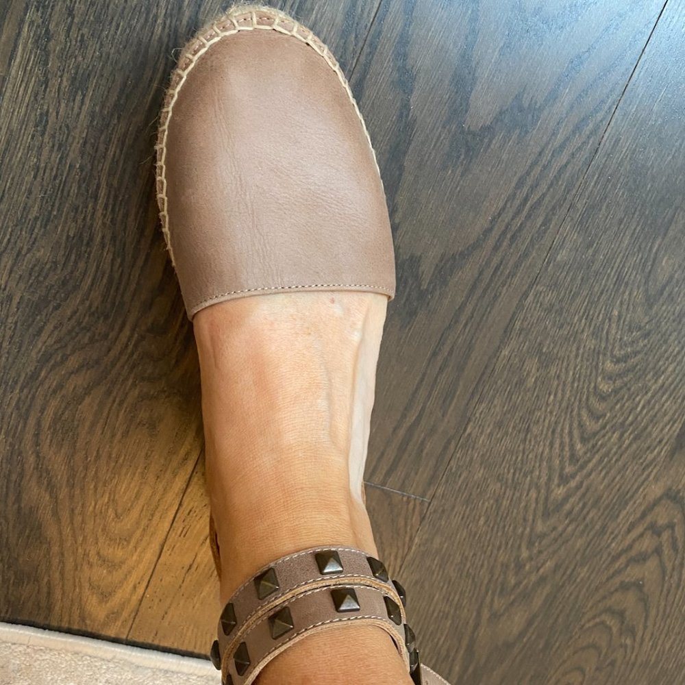 Leather Espadrille Studded Wrap Sandal- BRAND NEW! - Picture 6 of 6